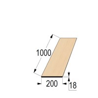 Škárovka BO 18x200 x 1000 doštička bez háčikov A/B